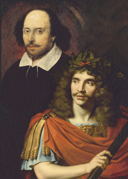 Shakespeare et Molière. Illustration Soufiane Mengad